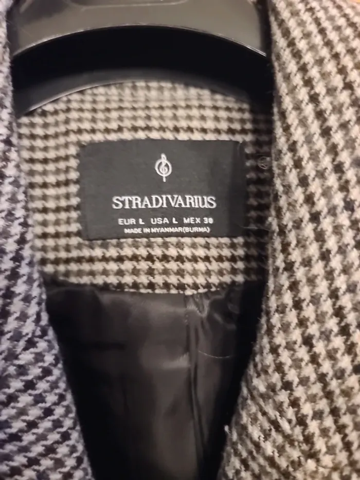 Manteau blazer croisé tweed, 3/4 taille L stradivarius - photo numéro 3