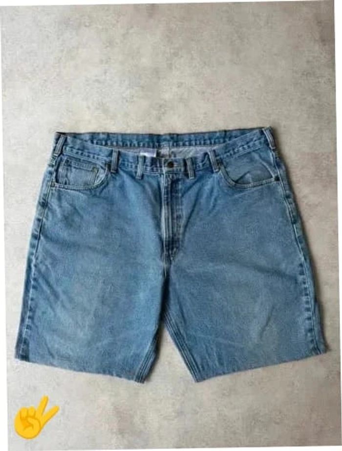 Short cargo coupe large Carhartt bleu homme men W36 FR46 US vintage workwear SHO159b - photo numéro 2