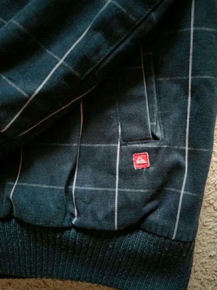 Belle veste zippée Quicksilver Vintage noire à carreaux - photo numéro 2