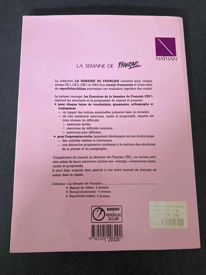 Nathan exercices français élémentaire cm1 fiche - photo numéro 2