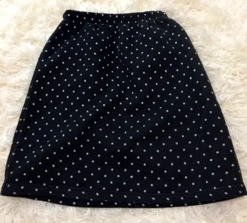 Mini jupe vintage noire à pois blancs enfant