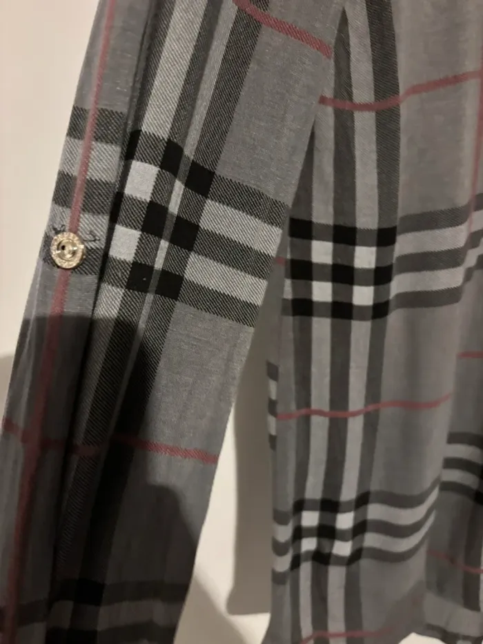 Haut à carreaux gris avec fermeture zippée – Taille 38 - photo numéro 3