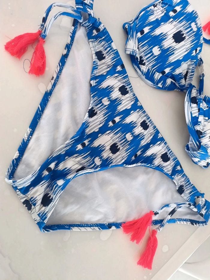 Maillot de bain bleu 2 pièces - photo numéro 3