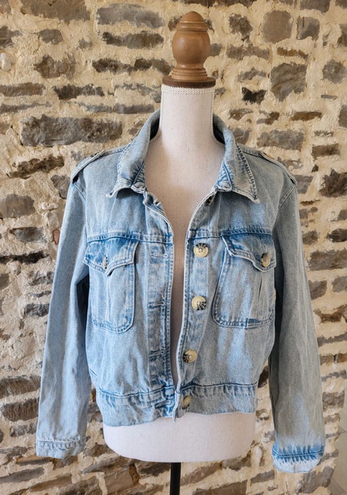 Veste en jean oversize bleue claire Denim Co Taille 44 46