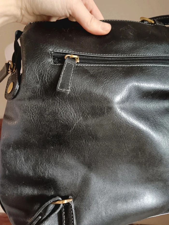Sac noir porté épaule ou dos Oélanie - photo numéro 14