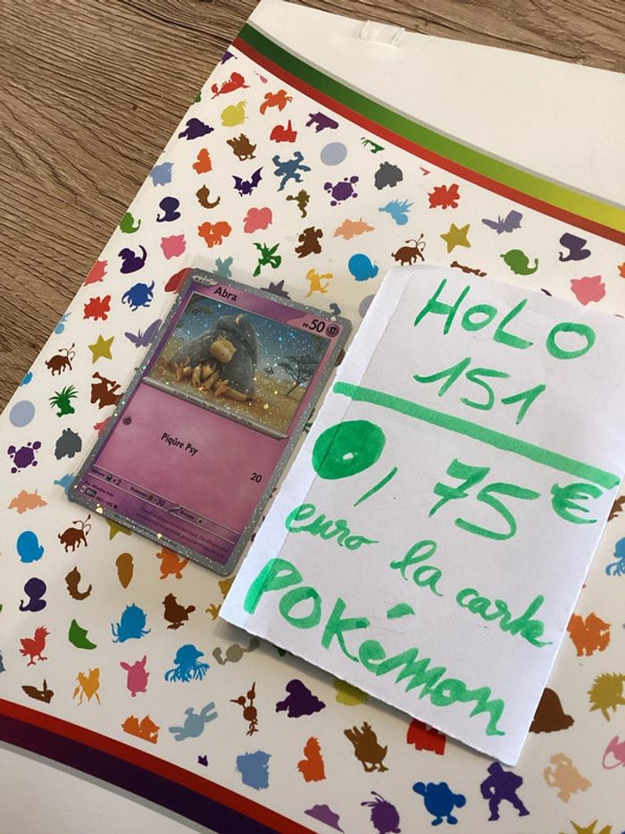 carte Pokémon Promo abra holographique avec bande brillante 063/165 EV3.5 collection 151 FR neuf