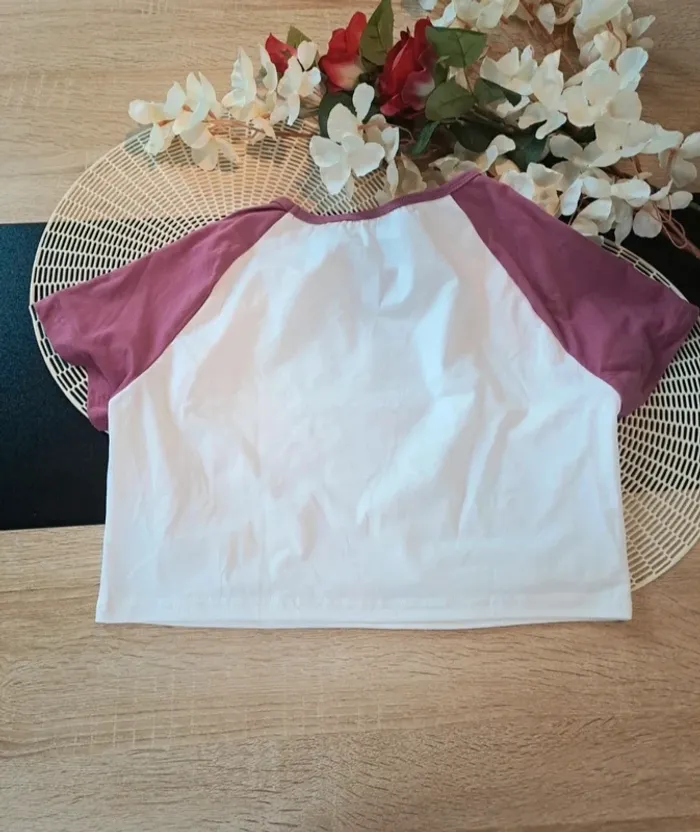 Tee shirt court, taille XL, marque shein, neuf - photo numéro 3