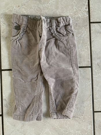 Pantalon velours fille 9 mois