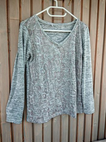 T-shirt manche longue argenté