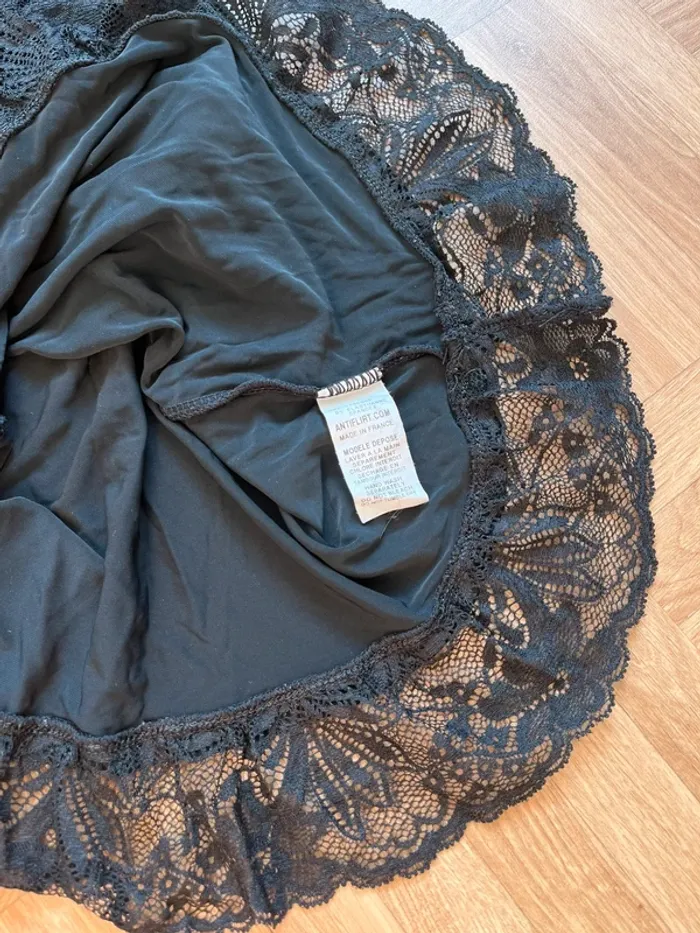 Top à bretelles en dentelle noir Anti-Flirt - photo numéro 3