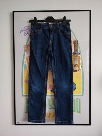 Jean slim bleu marine taille 9 ans