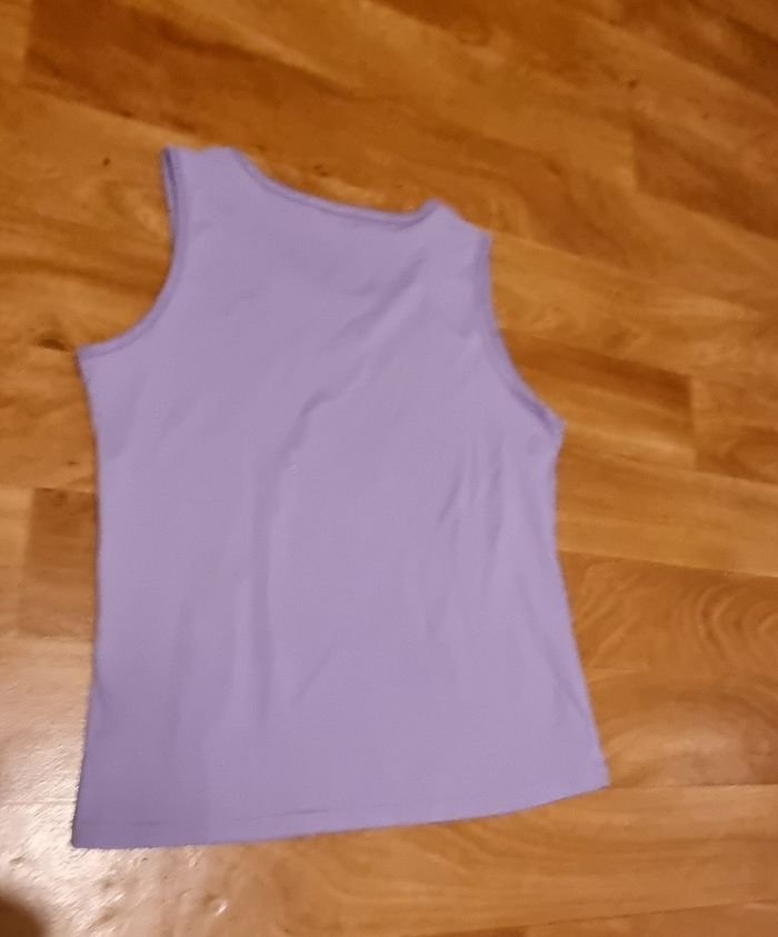 débardeur mauve girl miss lapin imprimé taille 14ans - photo numéro 3