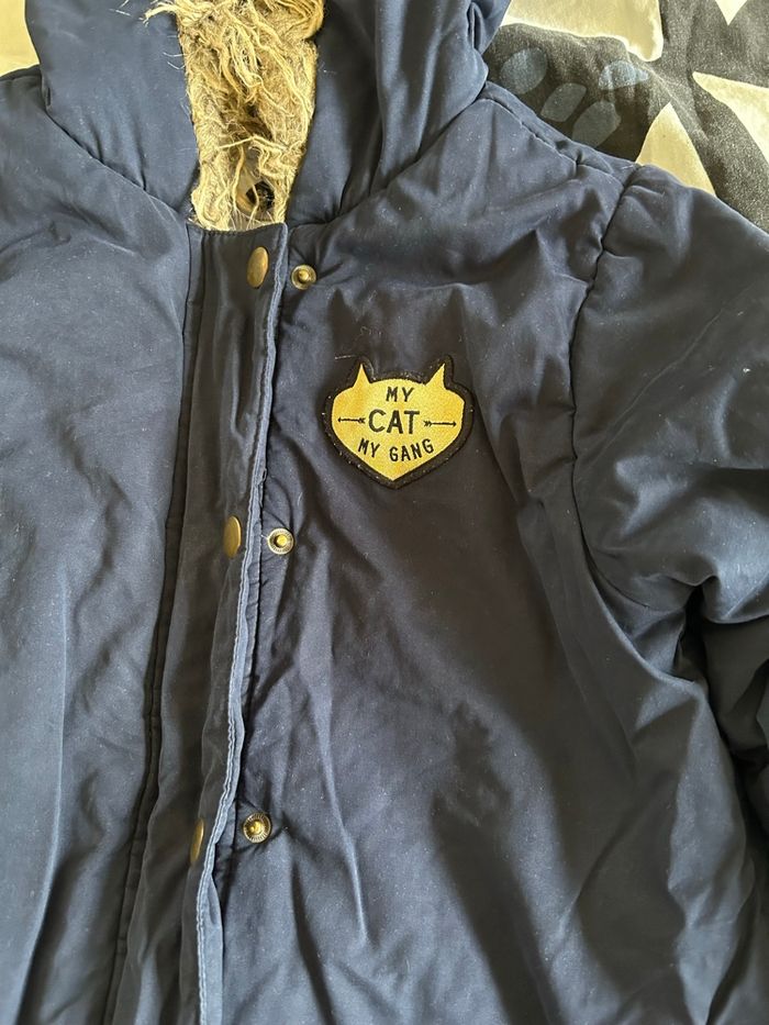 Manteau chat bleu marine z 8 ans - photo numéro 4
