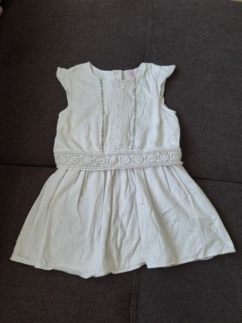 Robe blanche 12 mois Gemo