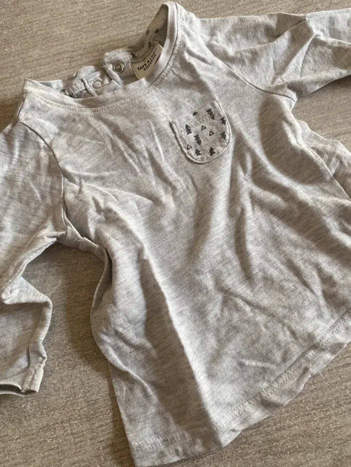 T-shirt à manches longues bébé - 3 mois garçon - photo numéro 2