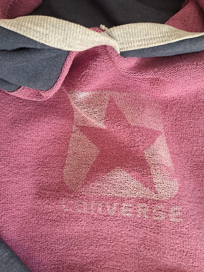 Joli sweat long converse fushia et violer taille 38 - photo numéro 5
