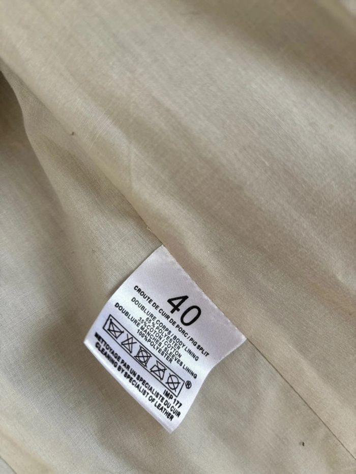Blouson en croûte de cuir de porc CBLV taille 40 - photo numéro 9