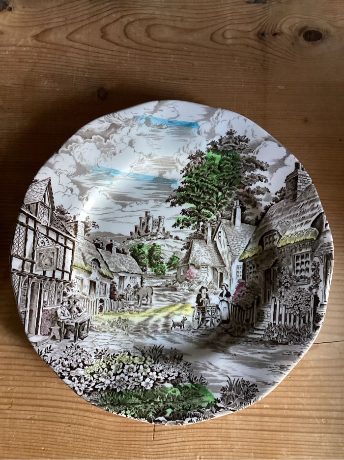 2 assiettes porcelaine anglaise enoch wedgwood ltd - photo numéro 4