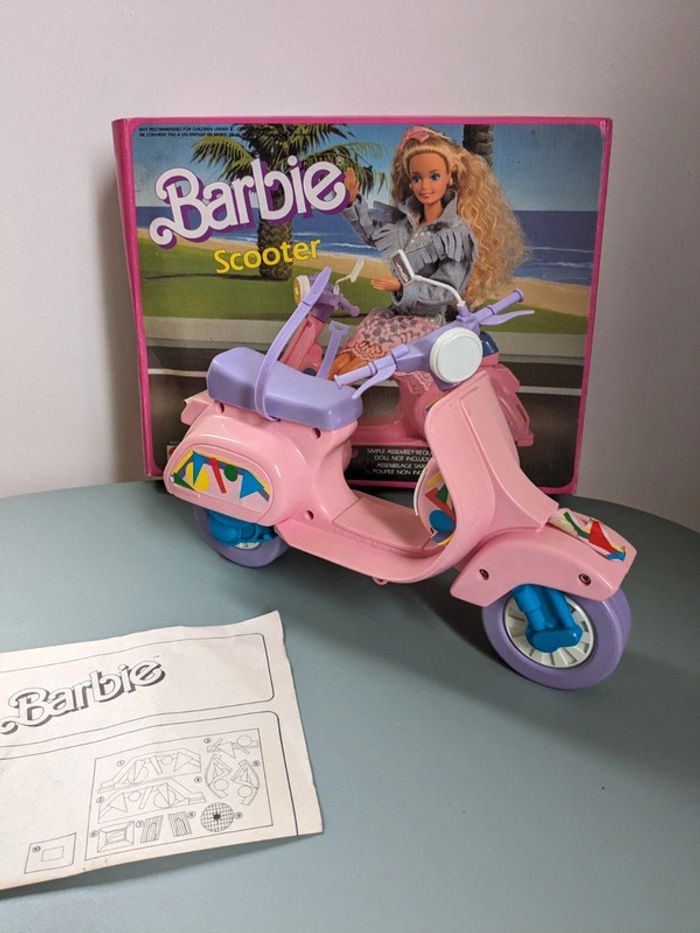 Scooter barbie vintage avec sa boîte - photo numéro 2