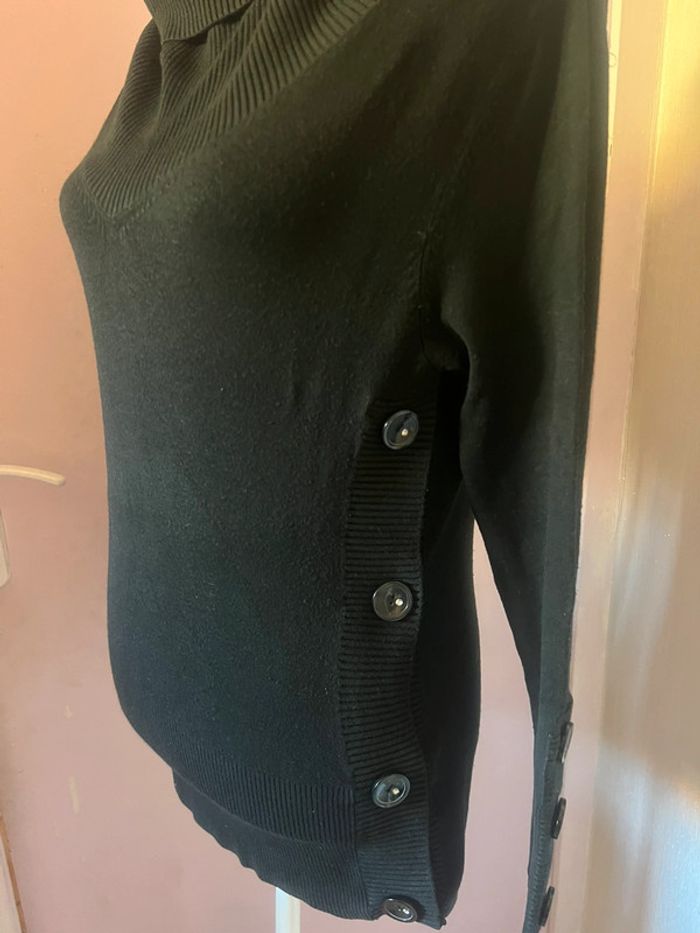 Pull col roulé femme noir taille M - photo numéro 3