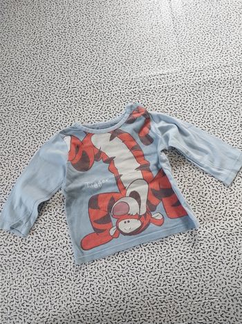 Tee-shirt Disney Baby Tigrou bleu clair 12 mois – 100% coton
