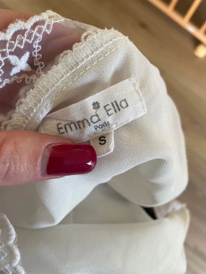 Débardeur blanc détail broderie sur le dos - photo numéro 4