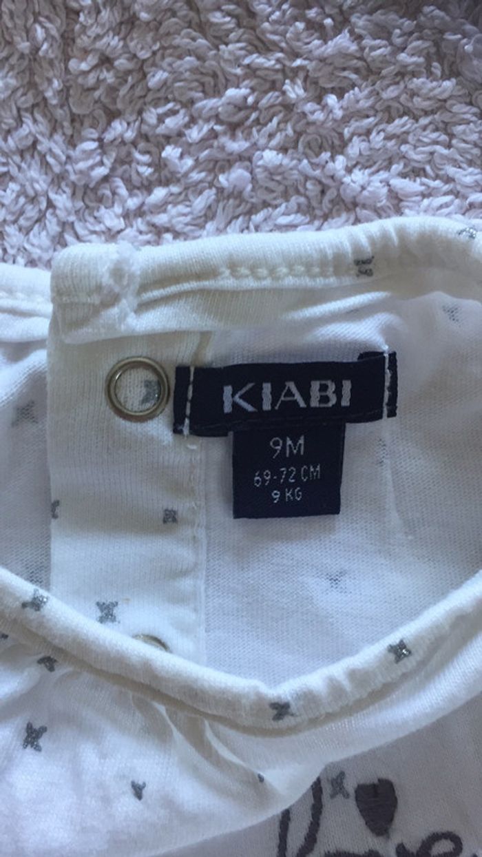 9 mois - manches longues fille étoiles argenté .kiabi - photo numéro 3
