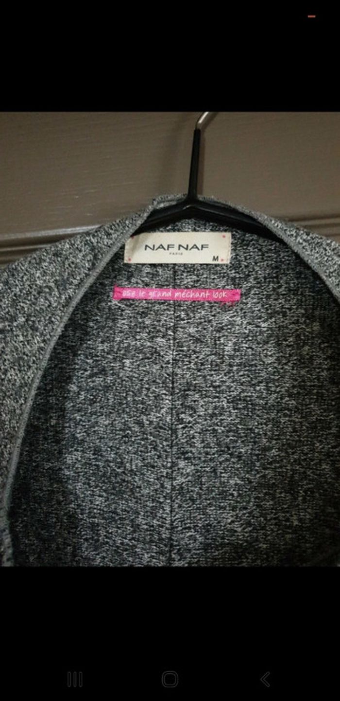 Poncho "Naf Naf" gris moucheté - photo numéro 7
