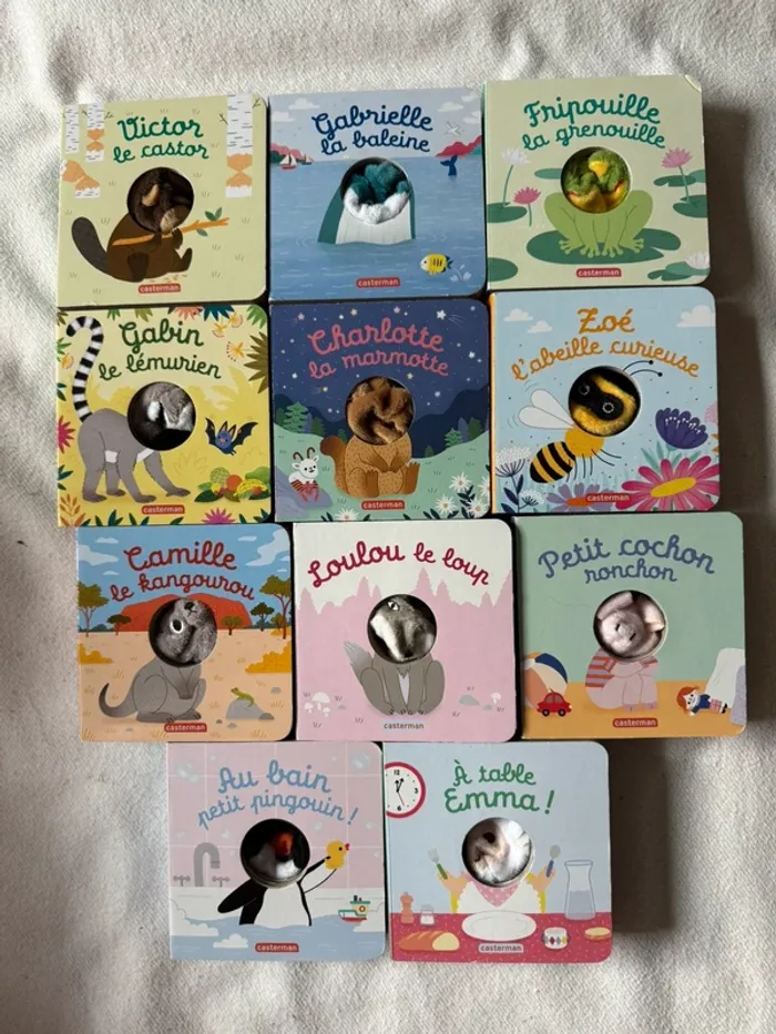 Lot de 11 livres marionnettes