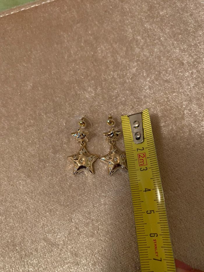 Boucles d’oreilles étoiles pendantes - photo numéro 3