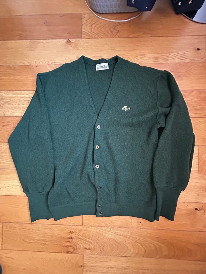 Cardigan Lacoste taille l vintage - photo numéro 5
