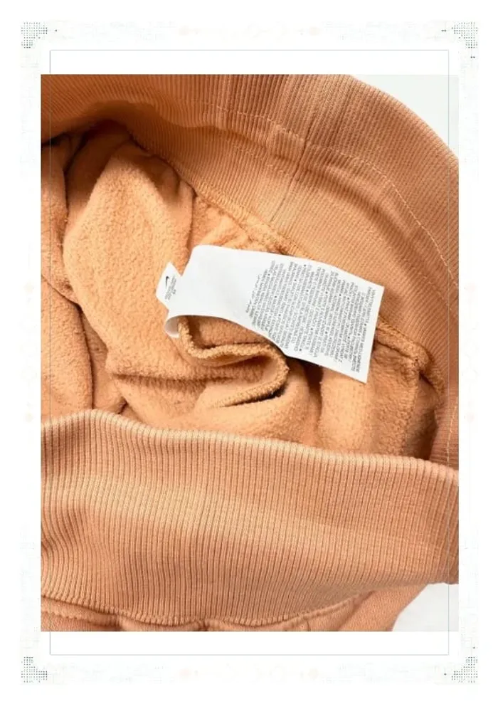 Nike jogging taille haute coupe large orange claire femme taille XS coton - photo numéro 6