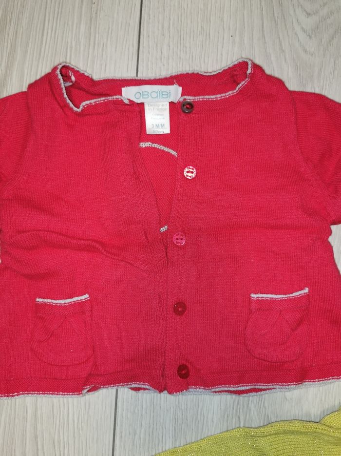 Lot 3 gilet Obaïdi fille 3 mois - photo numéro 4