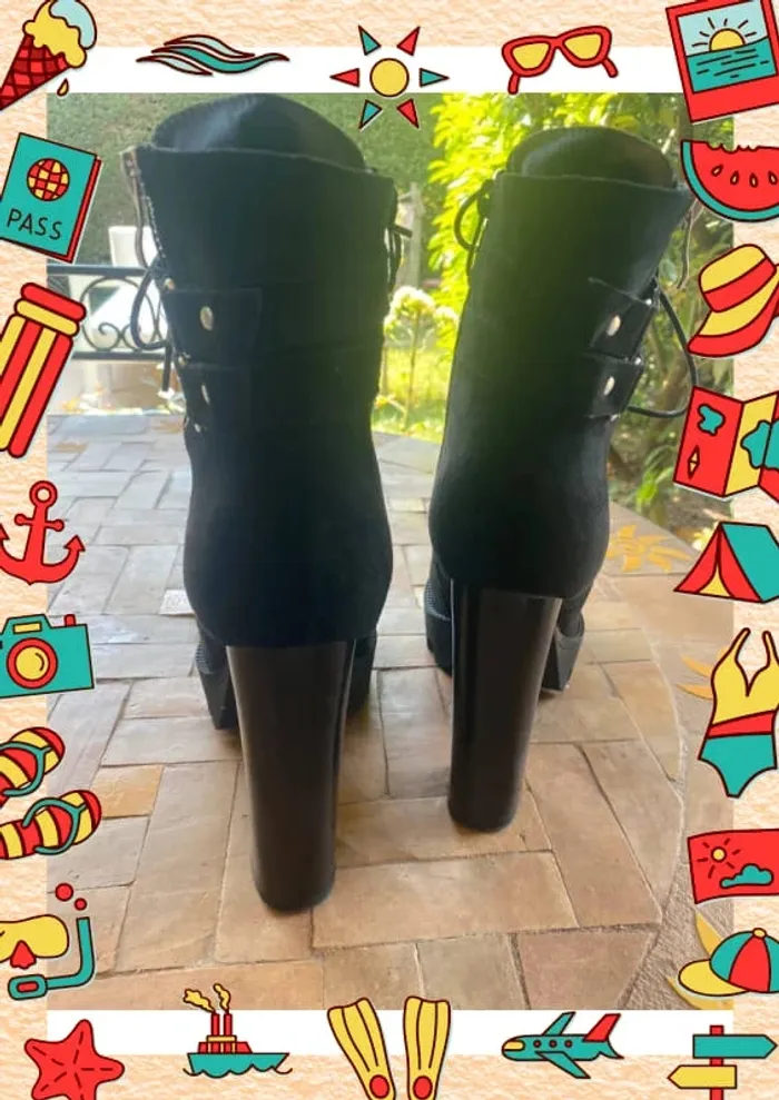 Bottines à talon haut 39 Raid Wide Fit Asos - photo numéro 3