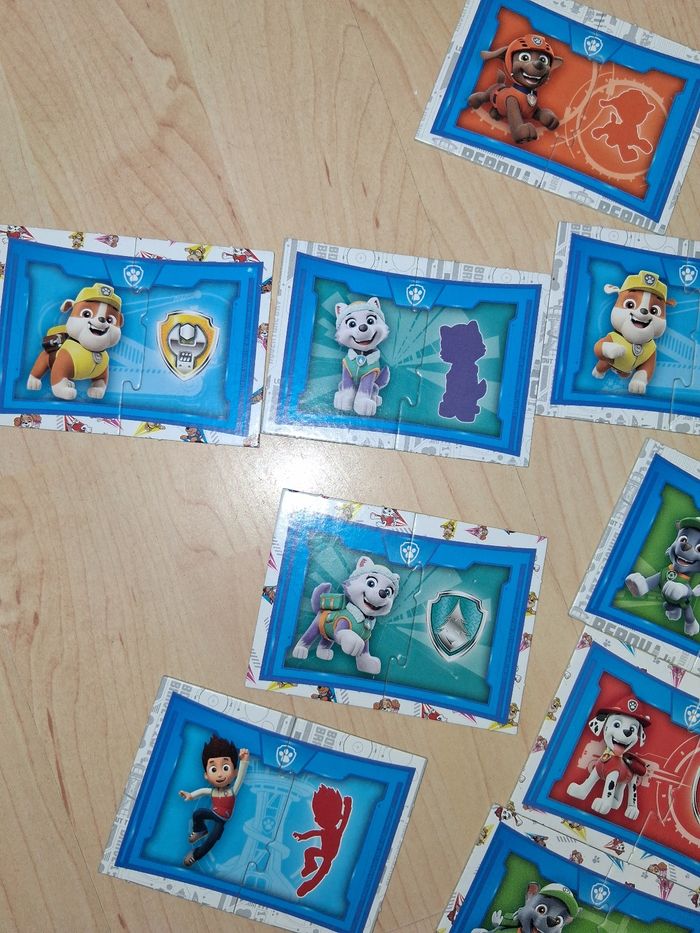 Lot pat patrouille paw patrol jeu de cubes, puzzle et paires - photo numéro 5