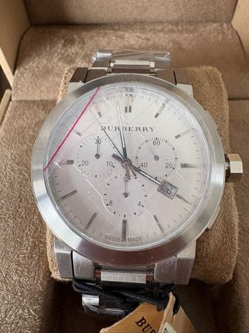 Montre Burberry homme argent acier BU9350