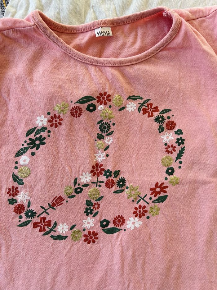 Lot de 3 t-shirts manches courtes fille 5 ans - photo numéro 2