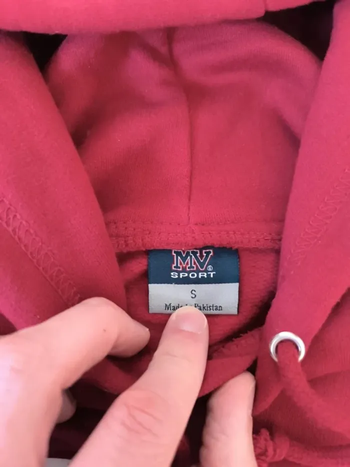 Sweat capuche universitaire rouge homme flocage Alabama taille S - photo numéro 8