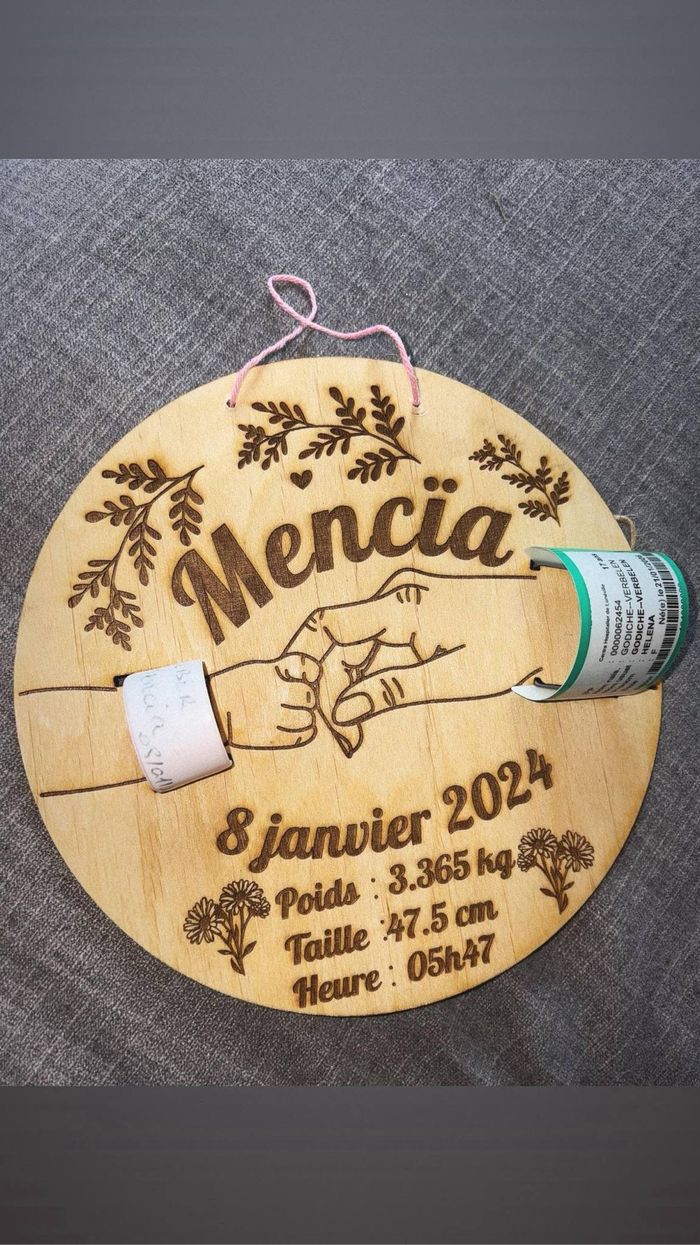 Porte bracelet de naissance
