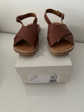 Sandales marron en cuir
