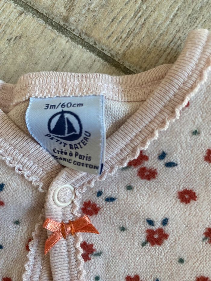 Pyjama velours Petit Bateau - 3M-60cm - photo numéro 2