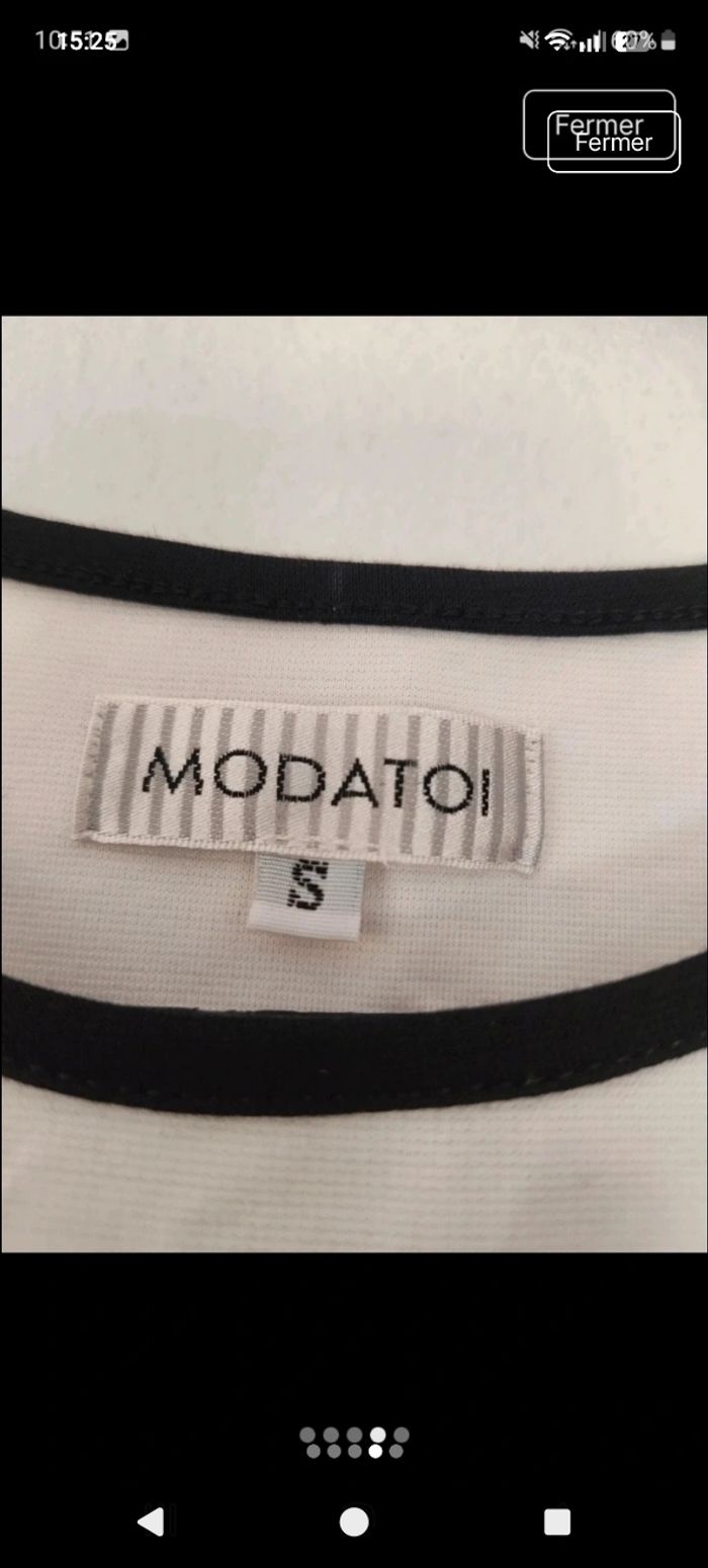 Robe moulante blanche et noire taille S (Modatoi) - photo numéro 4
