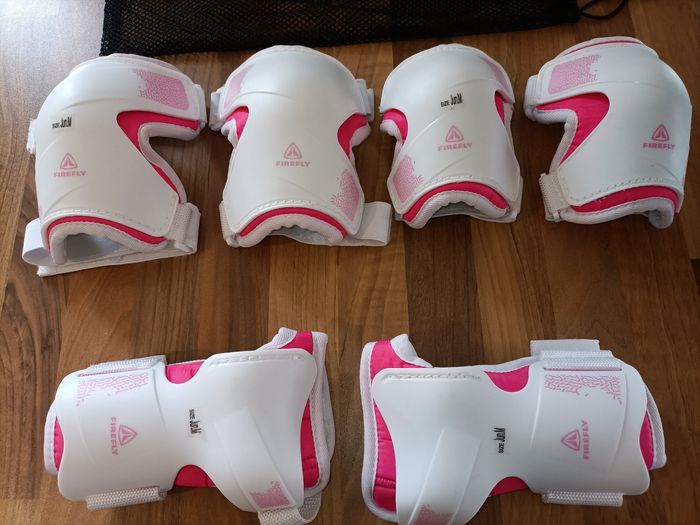 Kit roller de protection firefly 10-12 ans rose et blanc ados M - photo numéro 5