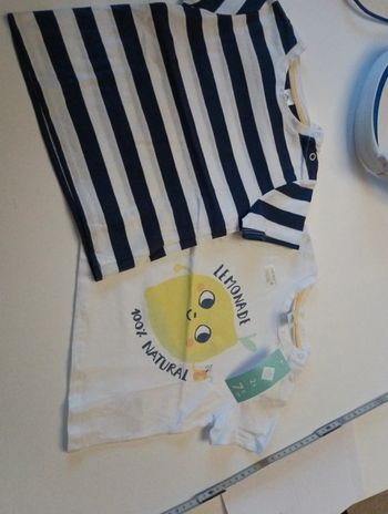 Lot de 2 tee shirt bébé garçon 18 mois neuf