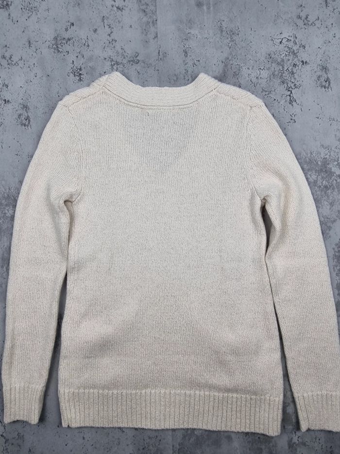 Pull torsadé Tommy Hilfiger écru – Taille M Femme (mesures en photos) - photo numéro 4