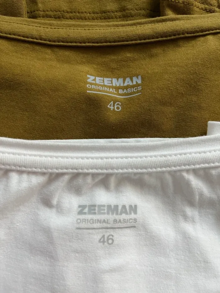 Lot 2 T-shirts femme kaki et blanc T 46 - photo numéro 6