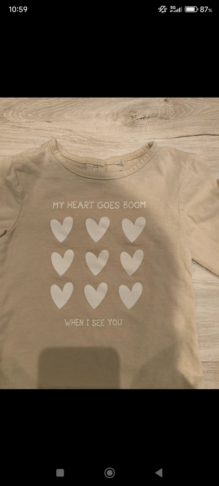 Tee shirt manches longues taille 9 mois - photo numéro 3