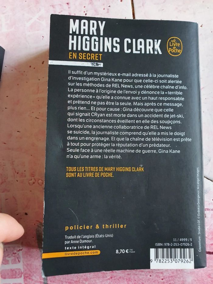 Livre Mary Higgins Clark en secret - photo numéro 2