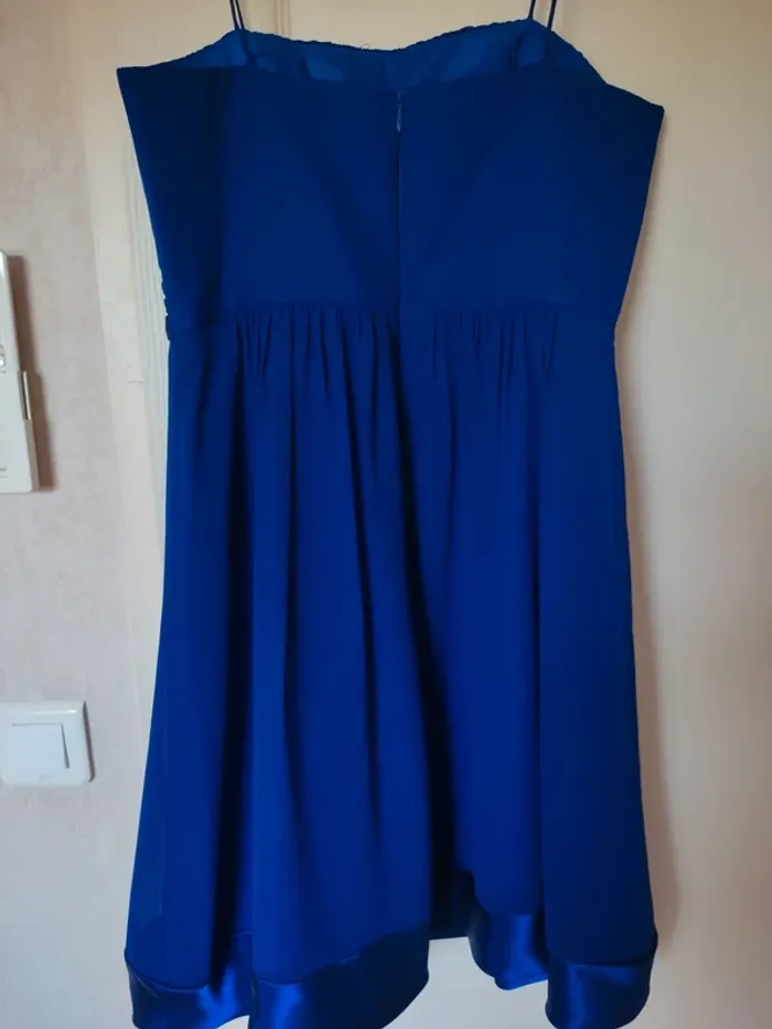 Robe cocktail bleue nuit taille S - photo numéro 4