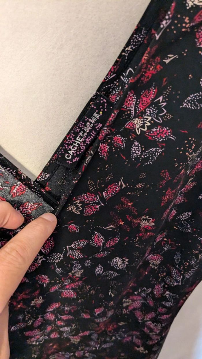 Robe noire habillée à motifs - photo numéro 2